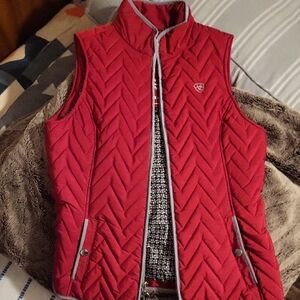 Ariat Women's Quilted Red Vest